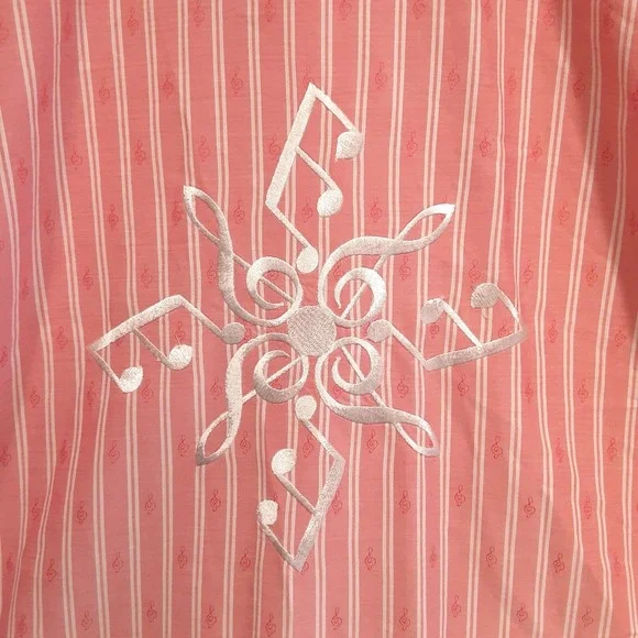 Robert Graham Men's Pink Striped Long Sleeve Button Up Shirt Sz.XL/Musical Note - Picture 5 of 13